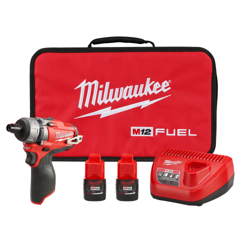 Milwaukee 2402-22 M12 FUEL 1/4" Hex 2-Speed Screwdriver Kit