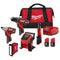 Milwaukee 2494-25 Lithium-Ion Cordless 5-Tool Combo Kit with Two 2.0Ah Batteries Charger and Bag