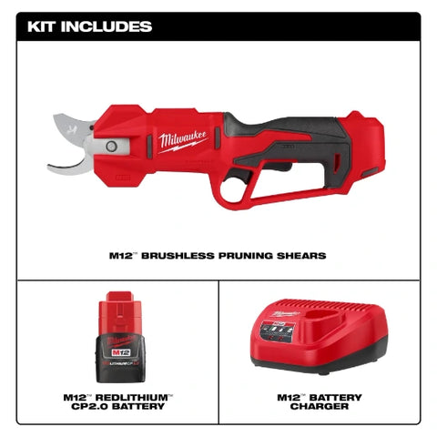Milwaukee 2534-21 M12™ Brushless Pruning Shears Kit
