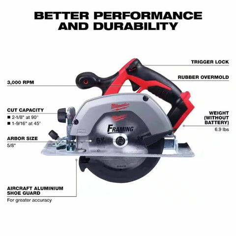 Milwaukee 2696-28 Milwaukee M18 18V Cordless Power Tool Combo Kit 8-Tool Set - 3 Batteries - 2 Tool Bags - Charger Included