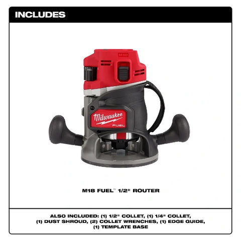 Milwaukee 2838-20 M18 FUEL™ 1/2" Router (Bare Tool)
