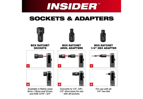 Milwaukee 3050-21 M12 FUEL™ INSIDER™ Extended Reach Box Ratchet Kit