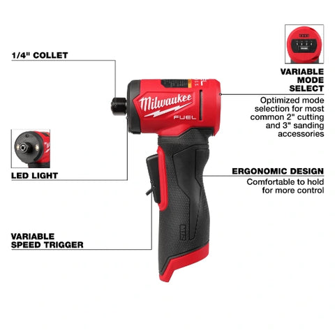 Milwaukee 3485-20 M12 FUEL™ 1/4" Right Angle Die Grinder