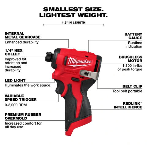Milwaukee 3494-22 M12™ Subcompact Brushless 2-Tool Combo Kit