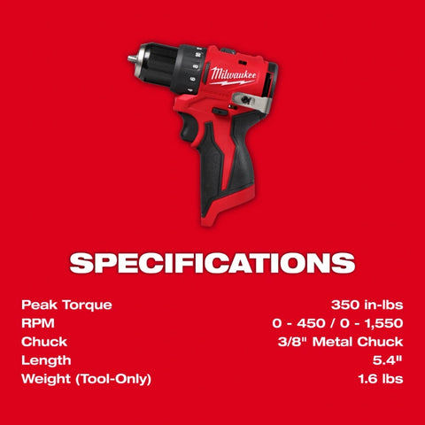 Milwaukee 3494-22 M12™ Subcompact Brushless 2-Tool Combo Kit
