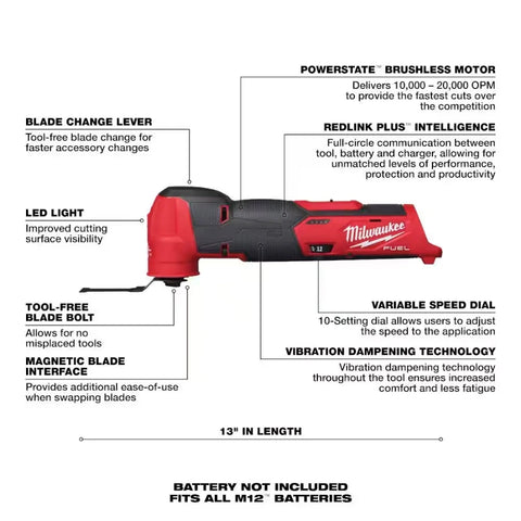Milwaukee 3497-25 M12 Fuel ™ 5 Tools Combo Kit