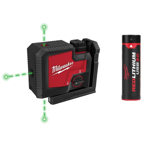 Milwaukee 3510-21 USB Rechargeable Green 3-Point Laser
