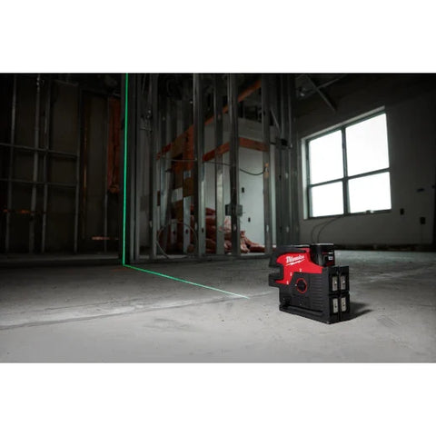 Milwaukee 3624-20 M12™ Green Laser – Cross Line & 4-Points