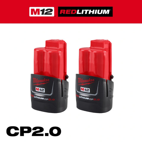 Milwaukee 48-11-2422 M12™ REDLITHIUM™ CP2.0 Battery Two Pack