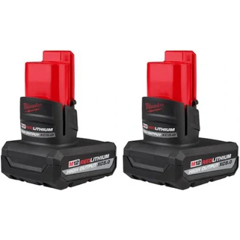 Milwaukee 48-11-2450S M12™ REDLITHIUM™ HIGH OUTPUT™ XC5.0 Battery Pack (2 Piece)