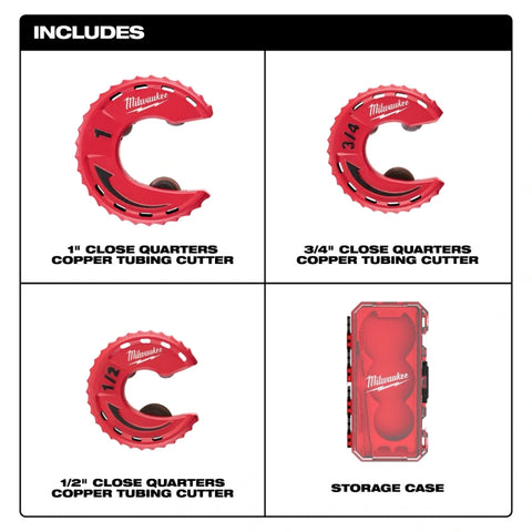 Milwaukee 48-22-4267 3pc Close Quarters Tubing Cutter Set