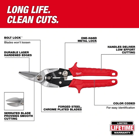 Milwaukee 48-22-4563 3 Piece Aviation Snip Set