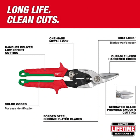 Milwaukee 48-22-4563 3 Piece Aviation Snip Set