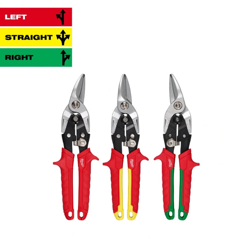 Milwaukee 48-22-4563 3 Piece Aviation Snip Set