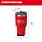 Milwaukee 48-22-8393R PACKOUT™ 30oz Tumbler - Red