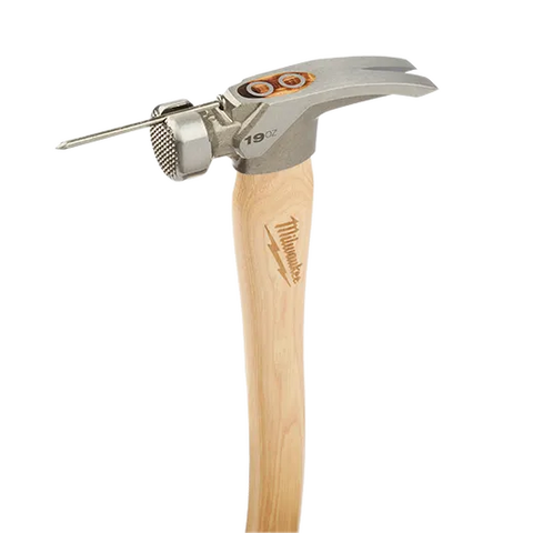 Milwaukee 48-22-9419 19oz Milled Face Hickory Handle Framing Hammer