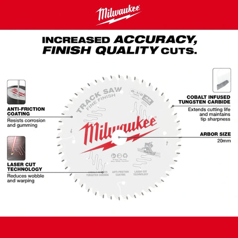 Milwaukee 48-40-0627 6-1/2" 48T Fine Finish Track Saw Blade