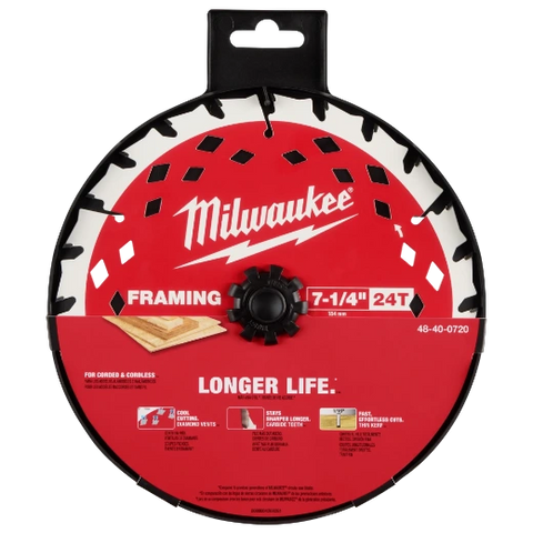 Milwaukee 48-40-0720 7-1/4" 24T Framing Circular Saw Blade