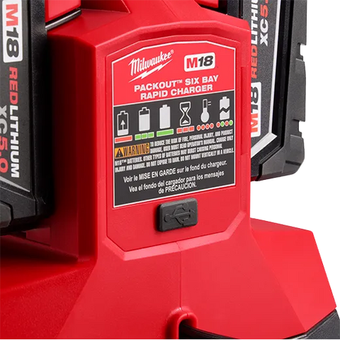 Milwaukee 48-59-1809 M18™ PACKOUT Six Bay Rapid Charger