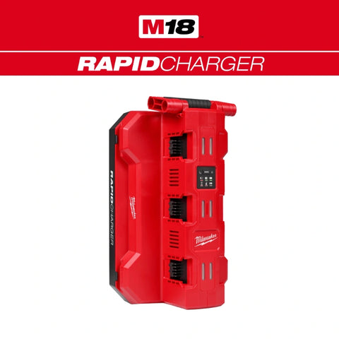 Milwaukee 48-59-1817 M18™ Six Bay Daisy Chain Rapid Charger w/ PACKOUT™ Compatibility