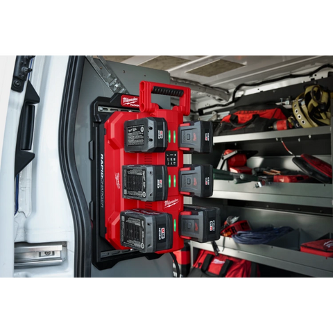 Milwaukee 48-59-1817 M18™ Six Bay Daisy Chain Rapid Charger w/ PACKOUT™ Compatibility