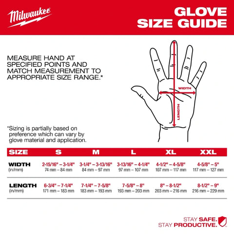 Milwaukee Cut Level 3 Nitrile Dipped Gloves - S