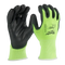 Milwaukee High Visibility Cut Level 1 Polyurethane Dipped Gloves