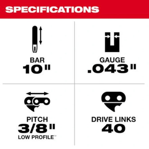 Milwaukee 49-16-2723 10" Saw Chain