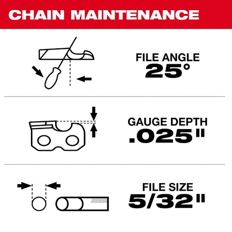 Milwaukee 49-16-2744 14" .325" LOW PROFILE™ Pitch, .043" Gauge Saw Chain