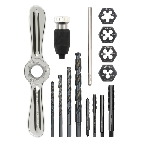 Milwaukee 49-22-5602 15PC SAE Tap and Die Set with Hex-LOK™ 2-in-1 Handle