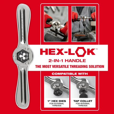 Milwaukee 49-22-5602 15PC SAE Tap and Die Set with Hex-LOK™ 2-in-1 Handle