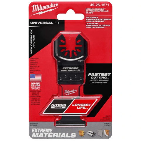 Milwaukee 49-25-1573 NITRUS™ Carbide Extreme Materials Universal Fit OPEN-LOK™ Multi-Tool Blade (3 PK)