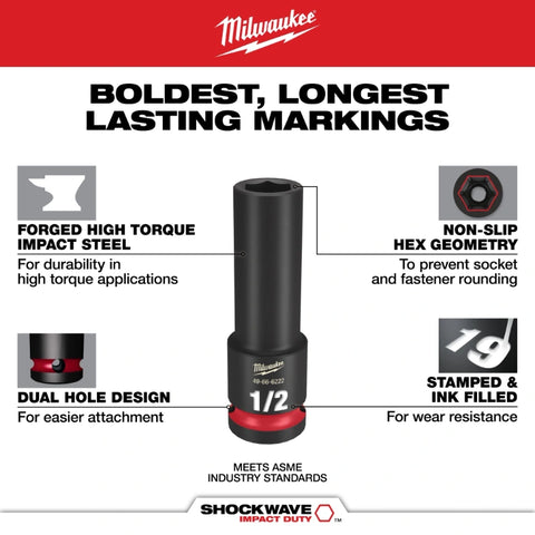 Milwaukee 49-66-6806 1/2" Drive 31 Piece Packout Impact Socket Set