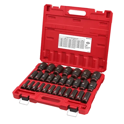 Milwaukee 49-66-7015 29PCSHOCKWAVE Impact Duty™ 1/2" Drive Metric Deep 6 Point Socket Set