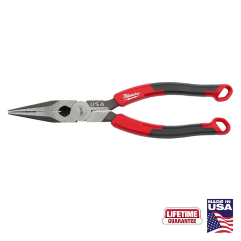 Milwaukee MT555 8" Long Nose Comfort Grip Pliers (USA)