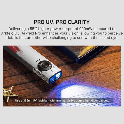 OLIGHT ARKFELDPRO3RSTARS Arkfeld Pro Flat EDC Flashlight with LED Light UV and Laser - Red (Copy)