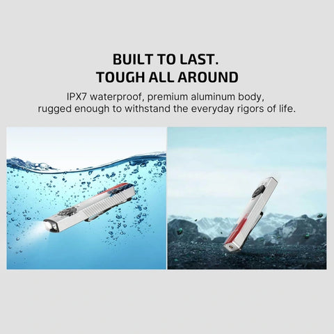 OLIGHT ARKFELDPRO3RSTARS Arkfeld Pro Flat EDC Flashlight with LED Light UV and Laser - Red (Copy)