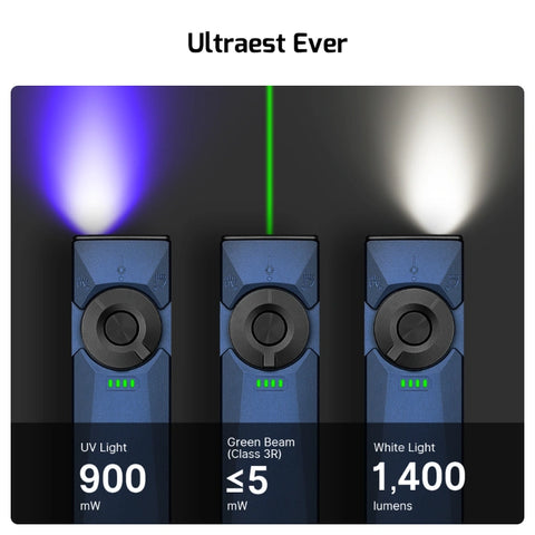 OLIGHT ARKFELDULTRA3RNBCW Arkfeld Ultra 3-in-1 EDC Flashlight with O-aluminum Material  Color-Navy Blue CW(5700K~6700K) 