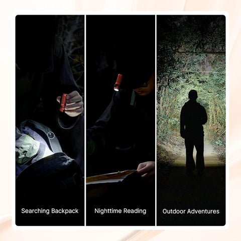 OLIGHT BATON4KITOG Baton 4 Powerful EDC Flashlight 1300 Lumens - Orange-Premium (With Charging Case)