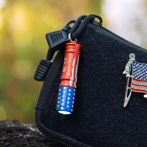 OLIGHT I3ESTARSSTRIPES i3E EOS Keychain Flashlight - Stars & Stripes Edition