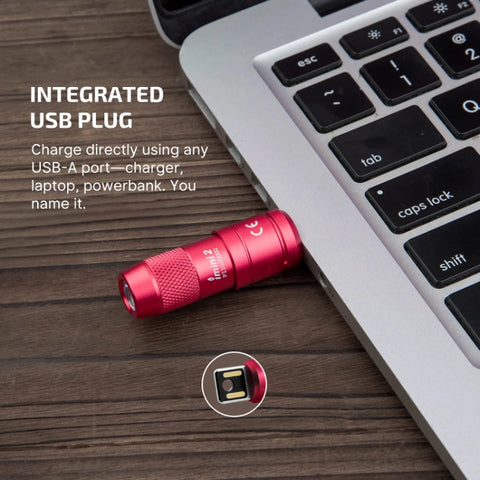 OLIGHT IMINI2PR imini 2 Rechargeable Mini Flashlight - Passionate Red