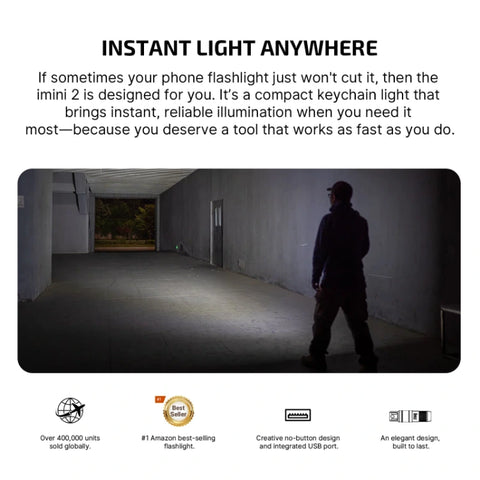 OLIGHT IMINI2PR imini 2 Rechargeable Mini Flashlight - Passionate Red