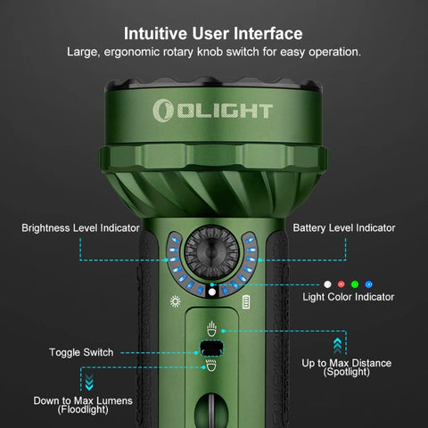 OLIGHT MARAUDERMINIODG Marauder Mini Powerful LED Flashlight With RGB - OD Green