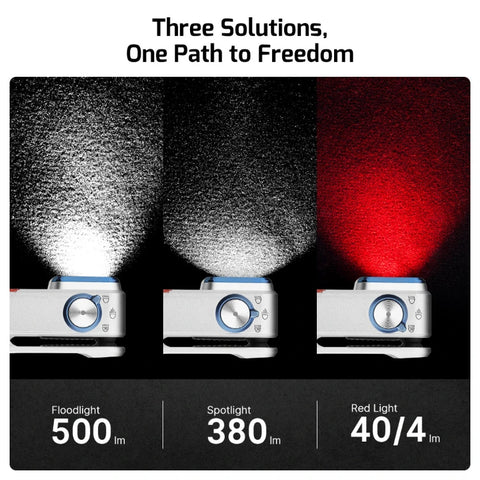 OLIGHT OCLIPPROSTARS Oclip Pro Clip on Flashlight with Floodlight Spotlight and Red Light - Stars & Stripes Edition