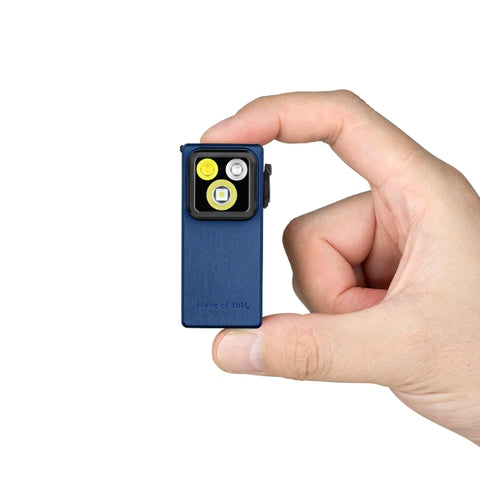 OLIGHT OCLIPULTRANVBU Oclip Ultra Clip-On EDC Light with Flood, Spot, and UV Modes - Navy Blue