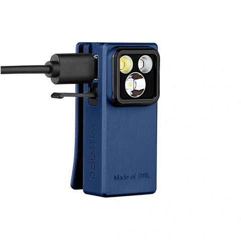 OLIGHT OCLIPULTRANVBU Oclip Ultra Clip-On EDC Light with Flood, Spot, and UV Modes - Navy Blue