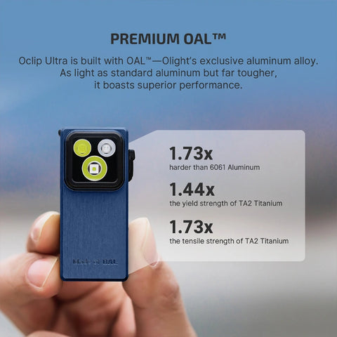 OLIGHT OCLIPULTRANVBU Oclip Ultra Clip-On EDC Light with Flood, Spot, and UV Modes - Navy Blue