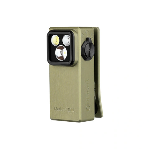 OLIGHT OCLIPULTRAOAL Oclip Ultra Clip-On EDC Light with Flood, Spot, and UV Modes - Olive Green