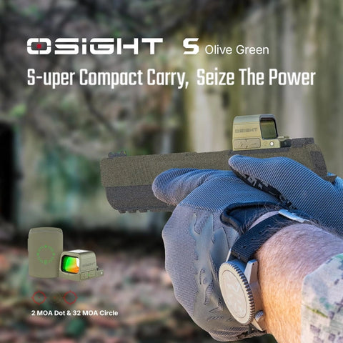 OLIGHT OSIGHTSRDDOTOG Osight S 2 MOA Dot & 32 MOA Circle with OAL Material - Olive Green