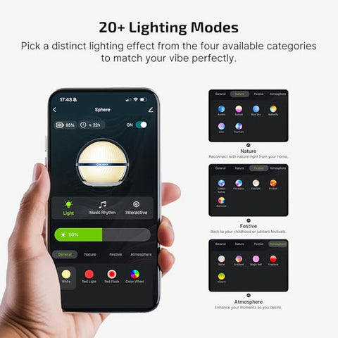 OLIGHT SPHEREC Sphere Ambient Light with App Control - Blue